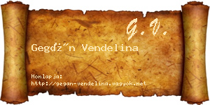 Gegán Vendelina névjegykártya